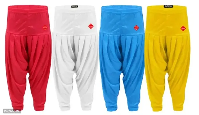 kids pattiyala pant (combo pack of 4) multicoloured