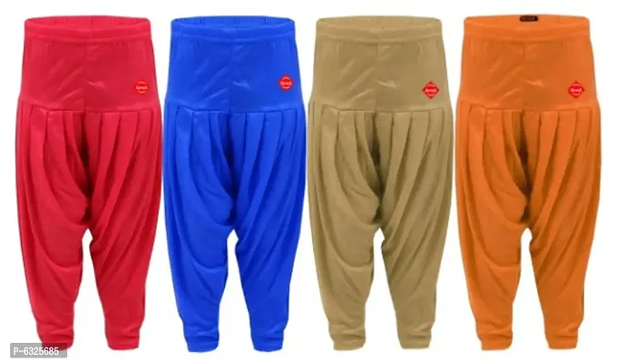 Kids pattiyala pant soft and smooth(combo pack of 4) multicoloured