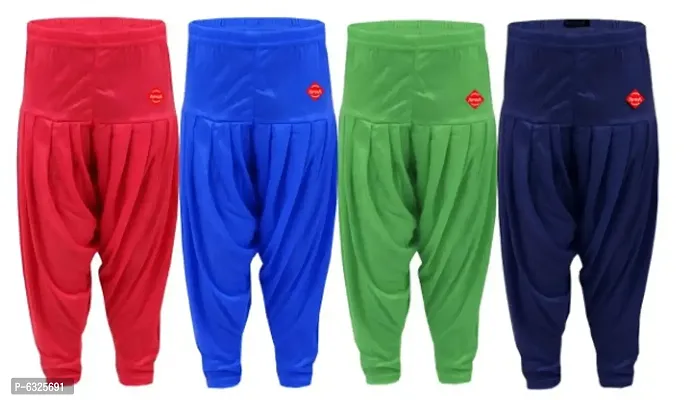 kids pattiyala pant (combo pack of 4) multicoloured