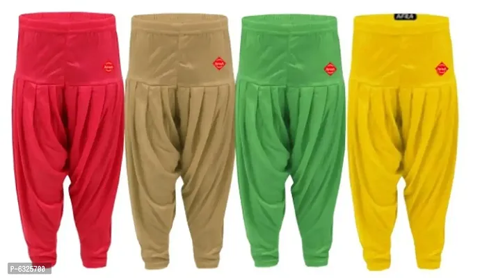 kids pattiyala pant (combo pack of 4) multicoloured