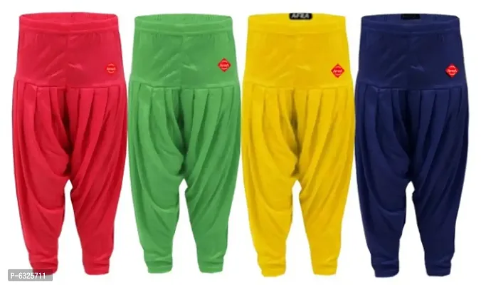 kids pattiyala pant (combo pack of 4) multicoloured