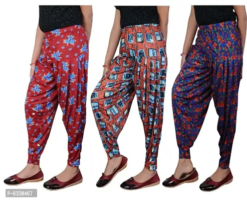 kids printed pattiyala pant (combo pack of 3) multicoloured