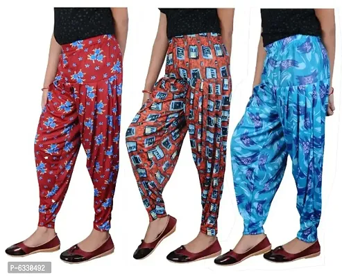 kids printed pattiyala pant (combo pack of 3) multicoloured