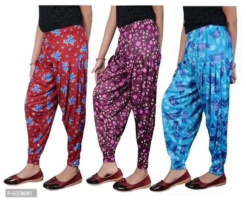 kids printed pattiyala pant (combo pack of 3) multicoloured