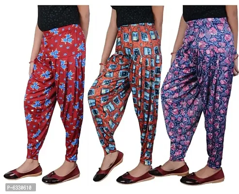 kids printed pattiyala pant (combo pack of 3) multicoloured