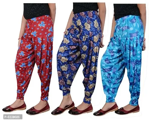 kids printed pattiyala pant (combo pack of 3) multicoloured-thumb0