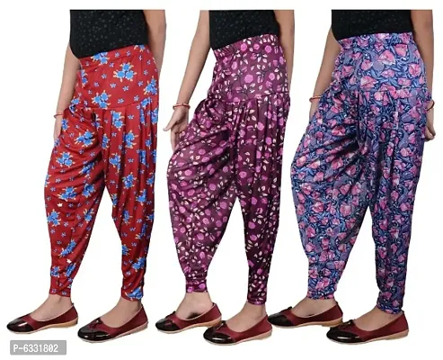 kids printed pattiyala pant (combo pack of 3) multicoloured-thumb0