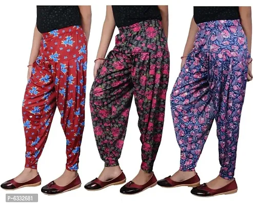 kids printed pattiyala pant (combo pack of 3) multicoloured-thumb0