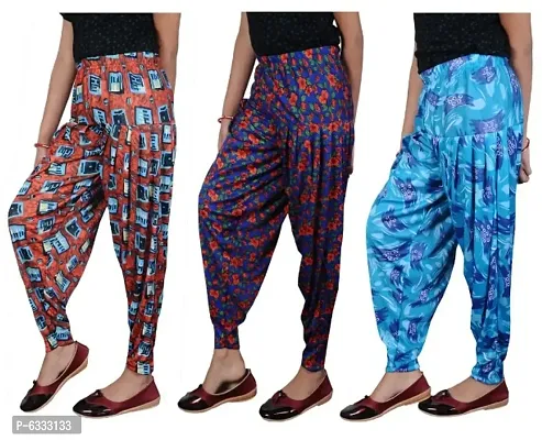 kids printed pattiyala pant (combo pack of 3) multicoloured