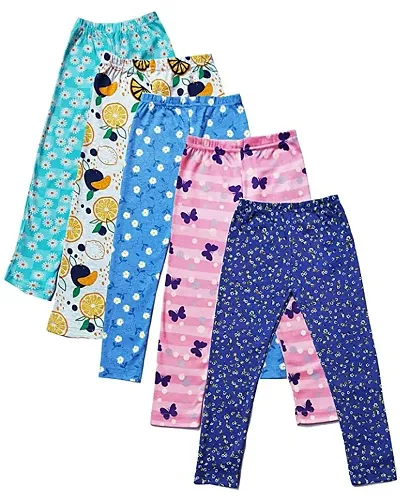 Pack Of 5 Comfortable Cotton Printed Night Pajama/Bottomwear For Women And Girls
