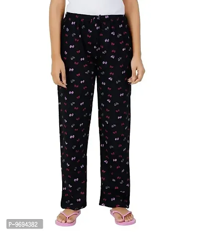 Stylish Fancy Cotton Printed Night Pyjama For Women And Girls Pack Of 1