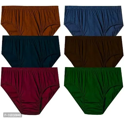 Pack Of 6 Cotton Plain Panty/Brief For Women