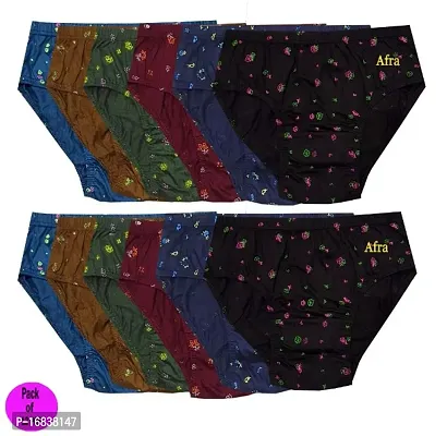 100% Cotton Pack Of 12 Printed Panty/Brief For Women