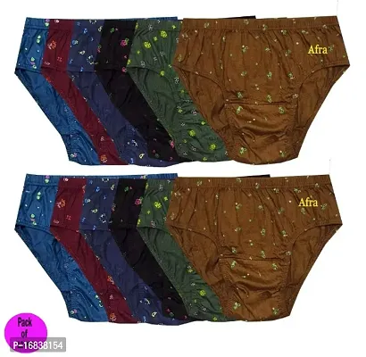 100% Cotton Pack Of 12 Printed Panty/Brief For Women