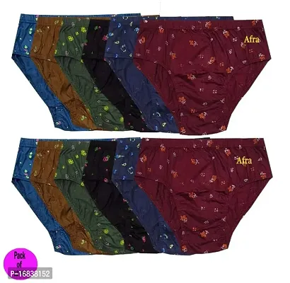 100% Cotton Pack Of 12 Printed Panty/Brief For Women-thumb0