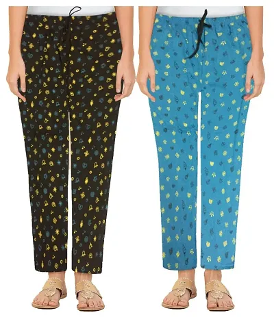 Pack Of 2 Casual Cotton Night Pajama/Night Pant For Women/ Night Pajama For Girls