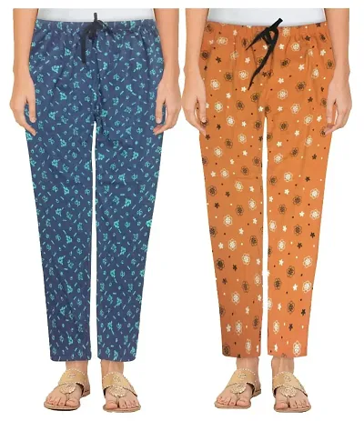 Pack Of 2 Casual Cotton Night Pajama/Night Pant For Women/ Night Pajama For Girls