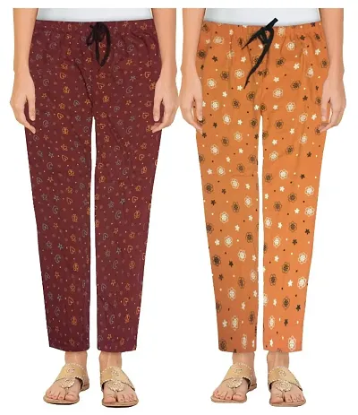 Pack Of 2 Casual Cotton Night Pajama/Night Pant For Women/ Night Pajama For Girls