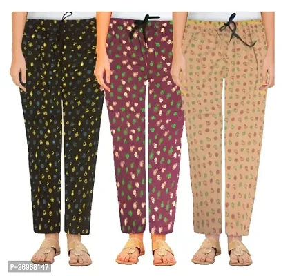 Comfy Cotton Printed Pajama/Pyjama For Women Combo 3