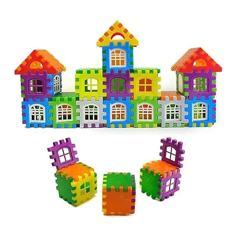 Big House DIY Building Brick Blocks for Kids Educational and Learning Puzzle Games  65+ Blocks Pouch Packaging