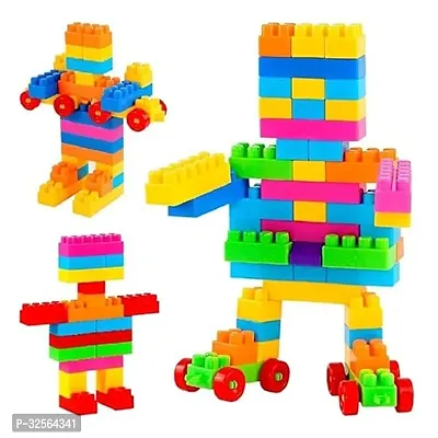 Stem DIY Building Brick Blocks for Kids Educational and Learning Puzzle Games 50+ Blocks Pouch Packaging-thumb0