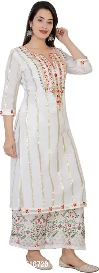 A UNIQUE Women's Rayon Regular Kurta (2021TUC44_White_44)-thumb3