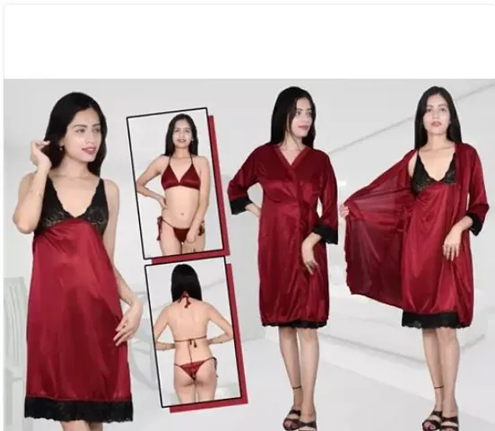 Must Have Satin Top & Pyjama Set Women's Nightwear 