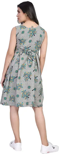 Stylish Crepe Printed Dress For Women-thumb2