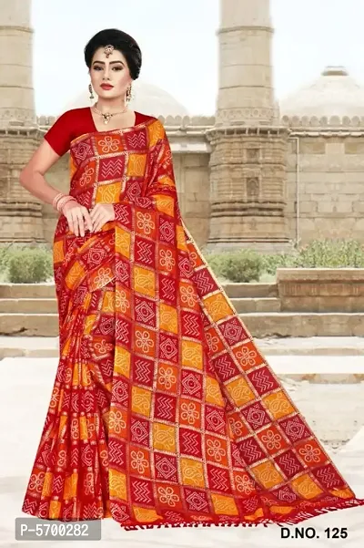 Casual Wear Printed Cotton Bandhani Saree, 5.5 m (separate blouse piece) in  Churu at best price by Aarvee Exims - Justdial