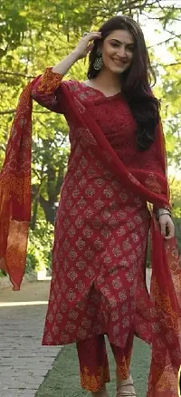 Beautiful Stitched Kurta Bottom and Dupatta Set