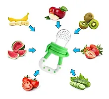 Setster Fruit/Food Feeder/Pacifier/Nibbler with Silicon Mesh in Box Packing (Pacifier - Pink  Green) (Pack of 2)-thumb2
