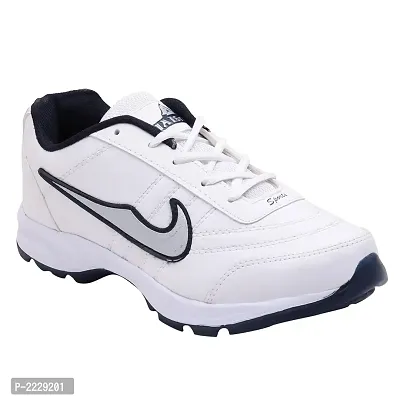 Men Sport White Running Shoes-thumb0
