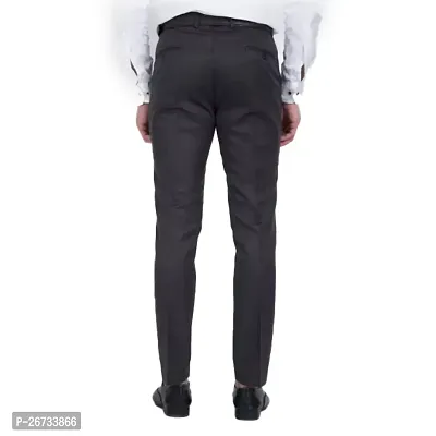 Classic Cotton Blend Solid Formal Trousers for Men-thumb4