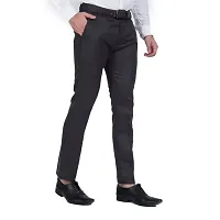 Classic Cotton Blend Solid Formal Trousers for Men-thumb1