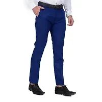 Classic Cotton Blend Solid Formal Trousers for Men-thumb1