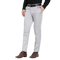 Classic Cotton Blend Solid Formal Trousers for Men-thumb2