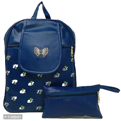 Classy Printed Backpacks for Women with Pouch-thumb0