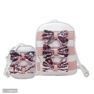 Classy Printed Backpacks for Women with Sling Bag