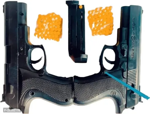 SHIVRAJ P729pack of 2 new action toy gun for kids Guns  Darts Black-thumb0