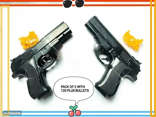 SHIVRAJ P729 pack of 2 real figher toy mouser gun with Bullets Guns  Darts Black-thumb0