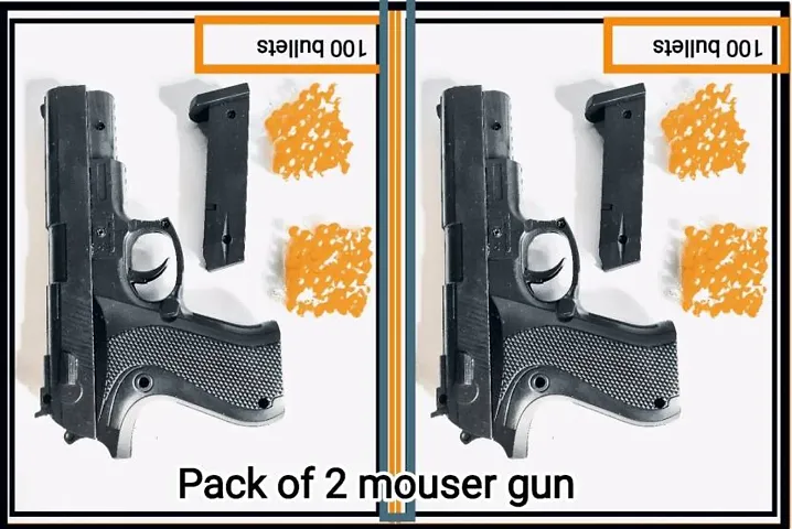 SHIVRAJ P729 combo of 2 mouser gun with 240 plus bullets Real toy mouser gun Guns  Darts Black