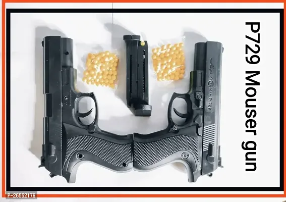 SHIVRAJ pack of 2 pistol toy gun for kids with extra bullets Guns  Darts Black-thumb0