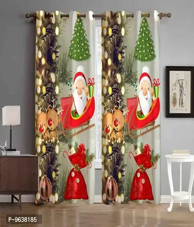 Premium 3D Digital Printed Eyelet Polyester Curtains for Pooja Ghar, Living Room etc, Size : 4x5, Pack of 1 Pcs