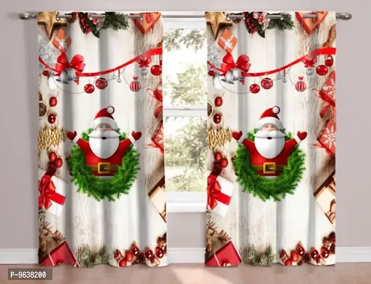 Premium 3D Digital Printed Eyelet Polyester Curtains for Pooja Ghar, Living Room etc, Size : 4x5, Pack of 1 Pcs