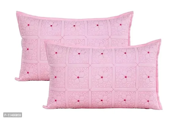 Premium Pillow Cases Koolded Embroidery Pillow Covers Set of 2 Piece / Zipper / (SIZE 18*28 INCHES)-thumb0