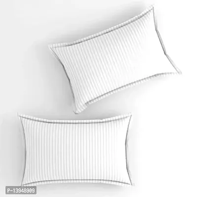 Glace Cotton Feel Pillow Covers | Soft Satin Striped Pillow Cases | Pillow Cover Set of 2 Pcs-18 x 28 Inches ||-thumb0