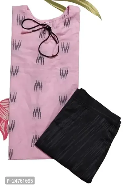 Queens Fashion Enterprises Womens Kurti abd Trouser Set (38, Pink)-thumb2