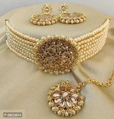 Stylish Alloy Pearl Jewellery Set For Women