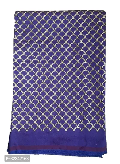 Beautiful Art Silk Blue Embroidered  Saree with Blouse piece For Women