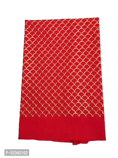 Beautiful Art Silk Red Embroidered  Saree with Blouse piece For Women